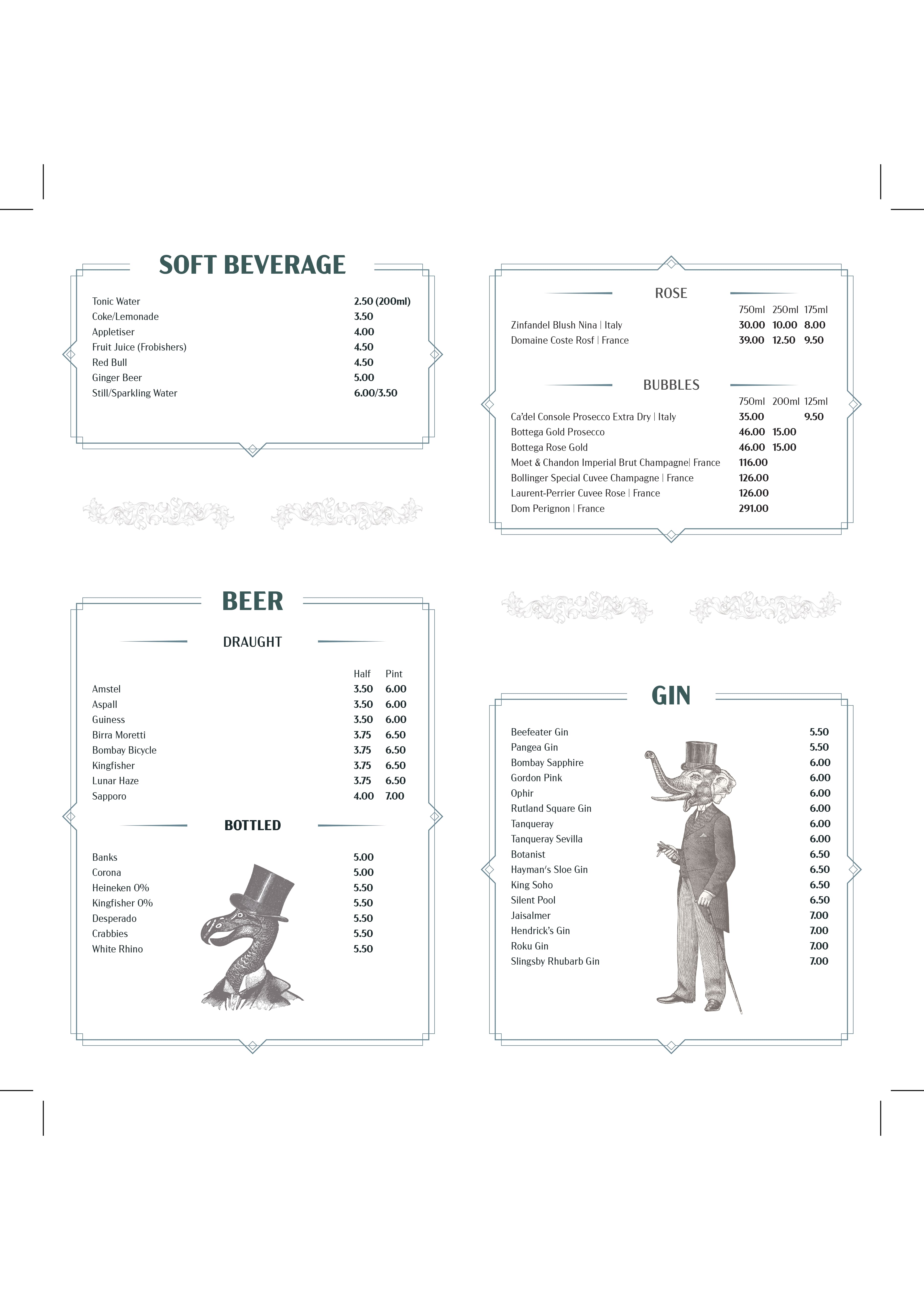 Drinks menu page 3