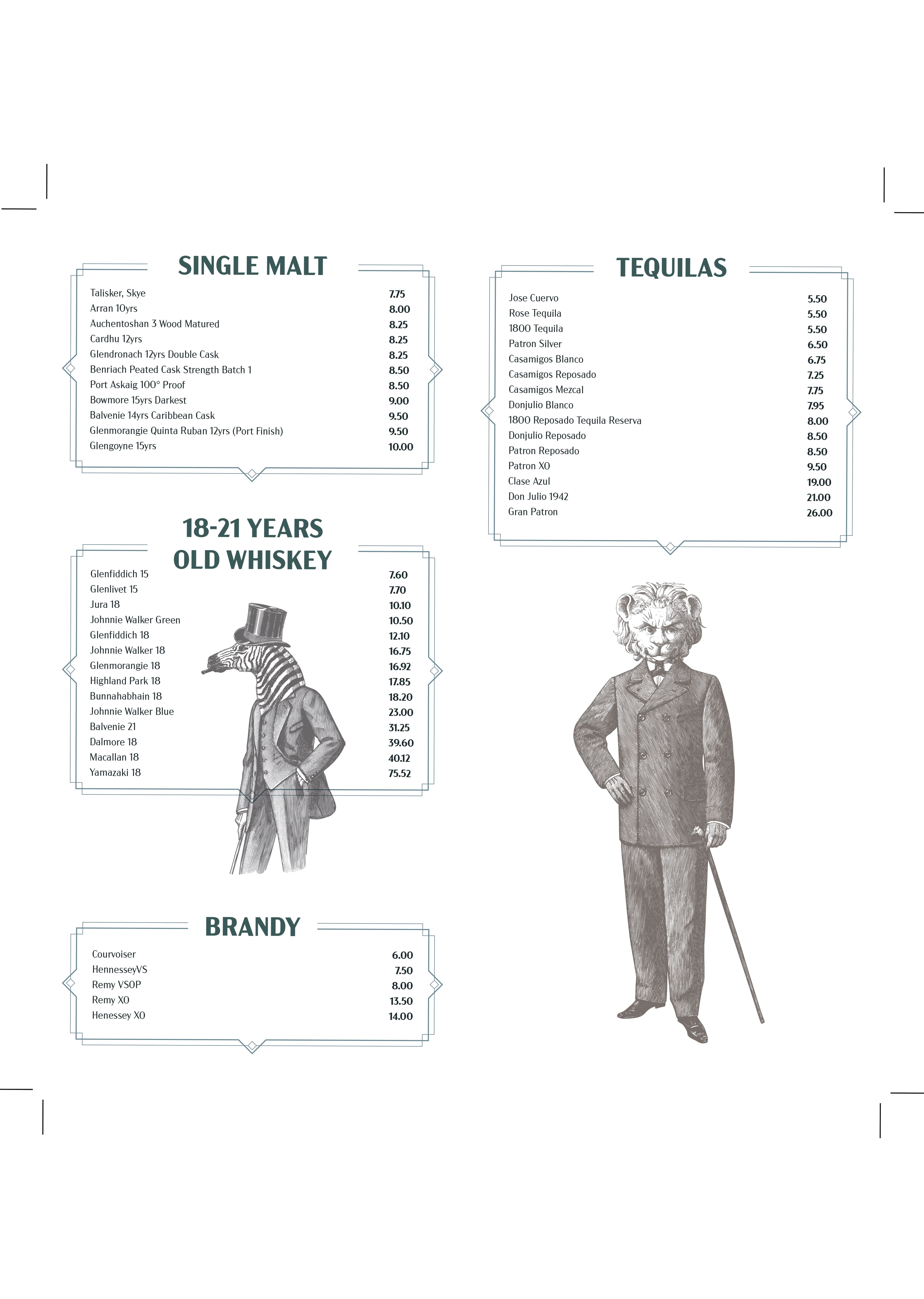 Drinks menu page 6